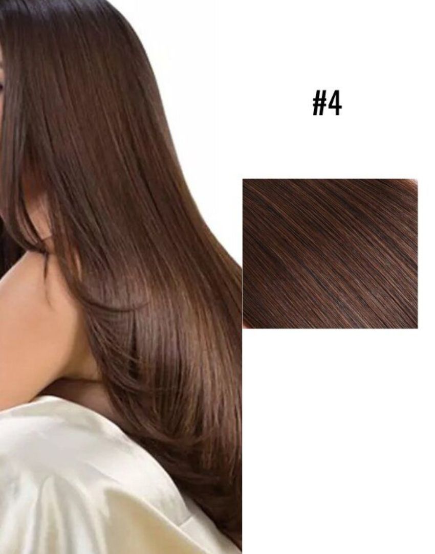 #4 Chocolate Brown 20" Premium Luxury Russian Weft Weave Extension - dulgehairextensions.com.au