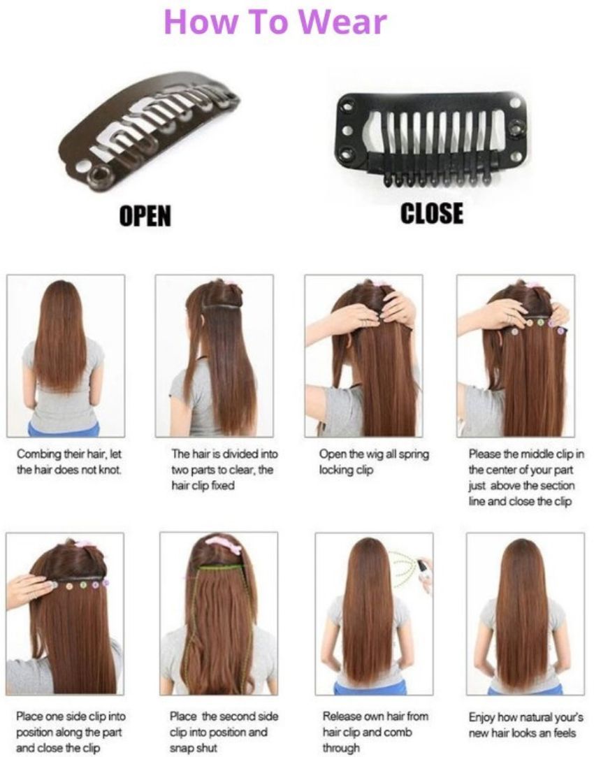 #4/27 Chocolate Brown Blonde Mix 20" Full Head Clip In Human Hair Extension