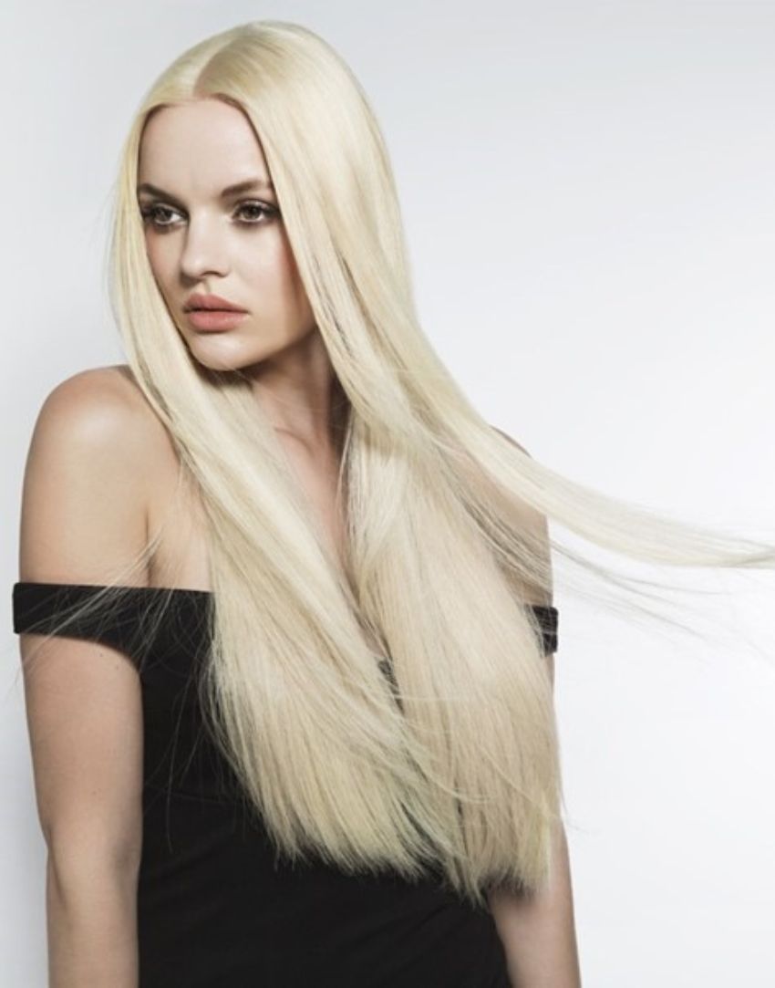#60 Platinum Blonde 24" Premium Luxury Russian Weft Weave Extension - dulgehairextensions.com.au
