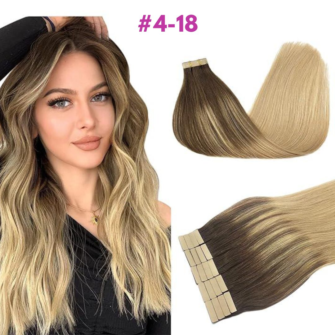 DULGE Russian Remy Tape-In Human Hair Extensions | 100g