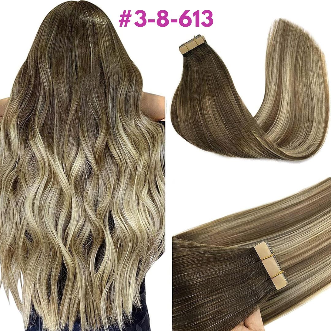 DULGE Russian Remy Tape-In Human Hair Extensions | 100g