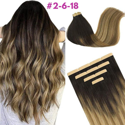 DULGE Russian Remy Tape-In Human Hair Extensions | 100g