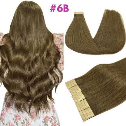 24" Russian Remy Human Hair Tape-In Extensions 100g 40 Pieces