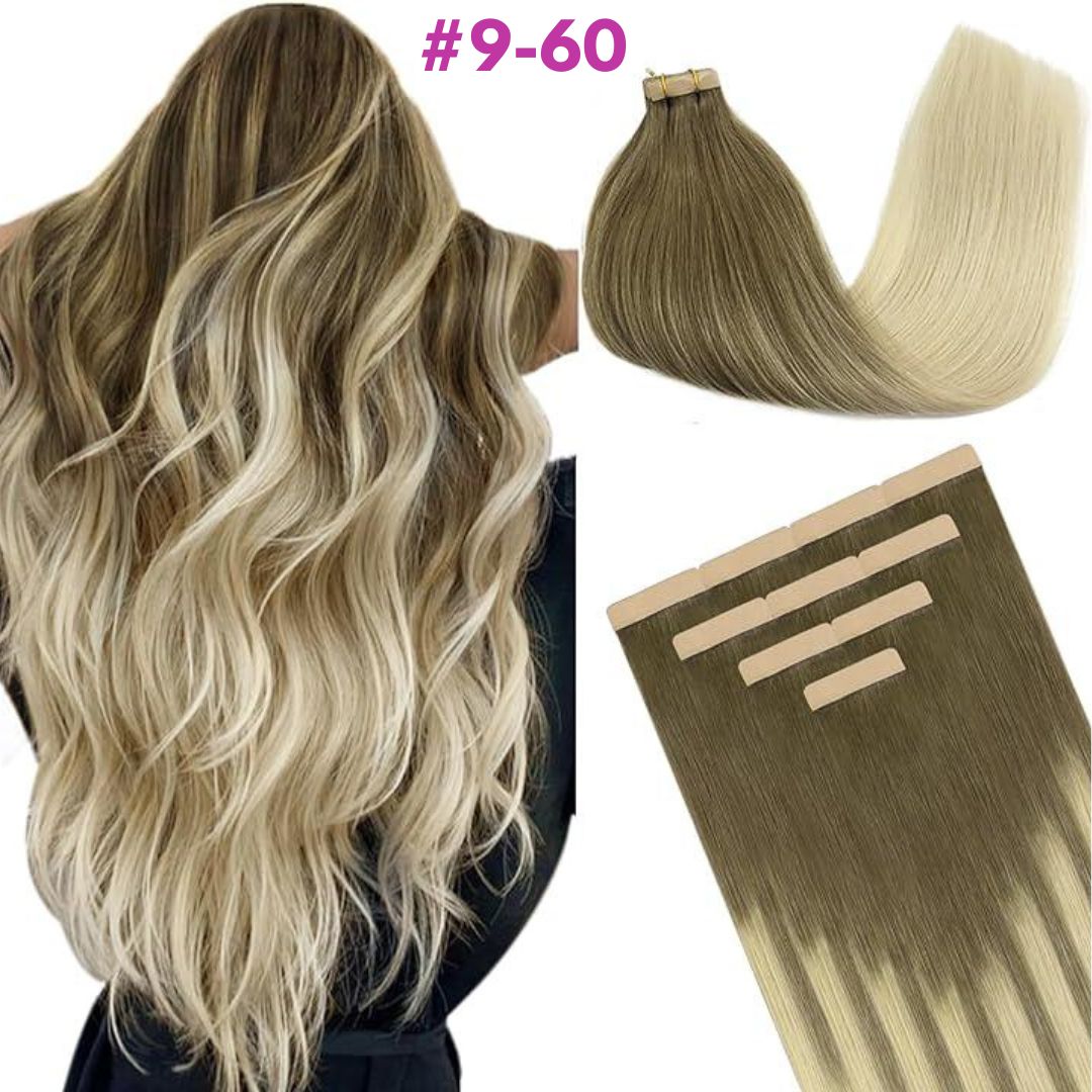 DULGE Russian Remy Tape-In Human Hair Extensions | 100g