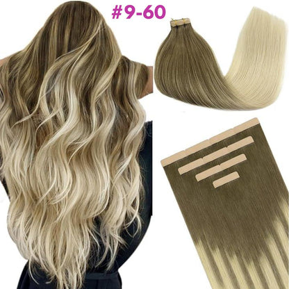 DULGE Russian Remy Tape-In Human Hair Extensions | 100g