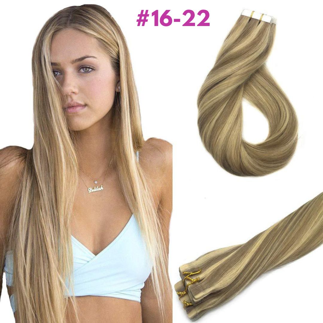 DULGE Russian Remy Tape-In Human Hair Extensions | 100g