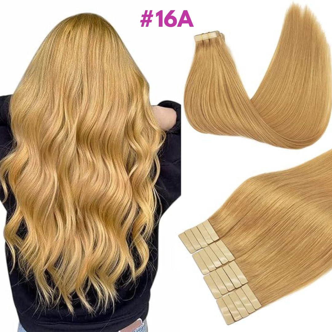 18" Russian Remy Human Hair Tape-In Extensions 100g 40 Pieces