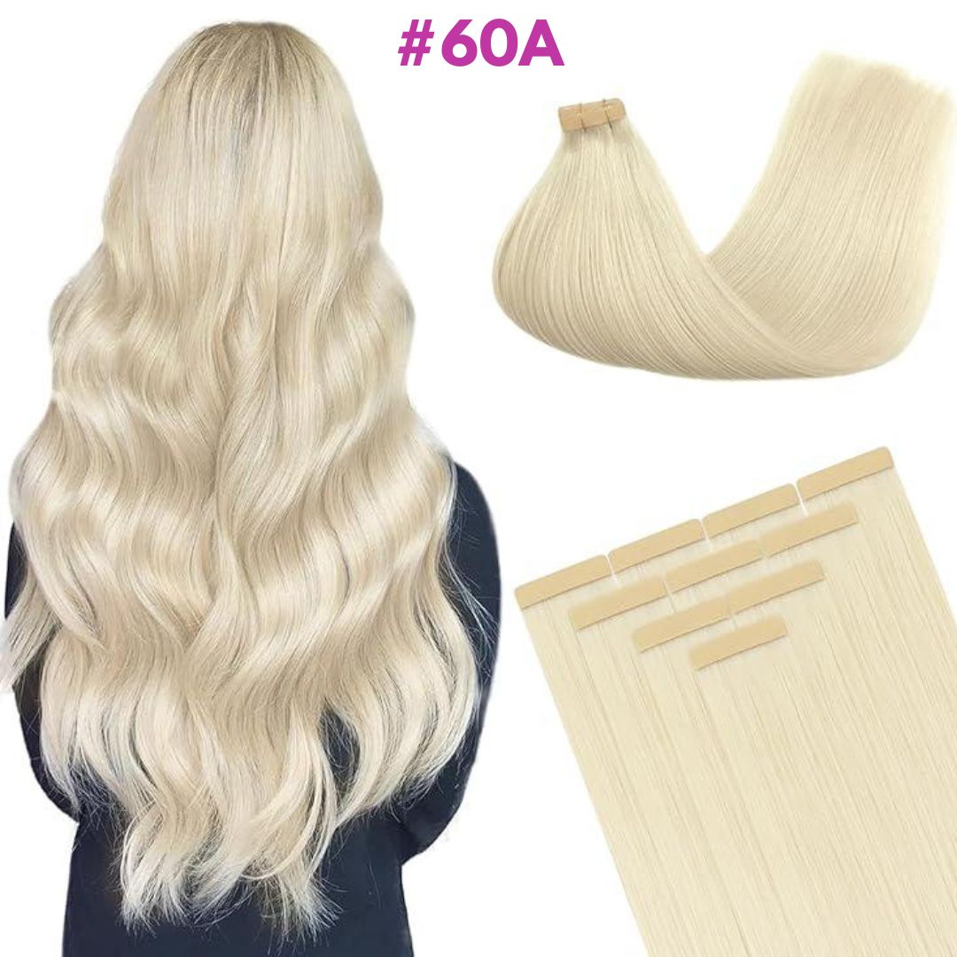 18" Russian Remy Human Hair Tape-In Extensions 100g 40 Pieces