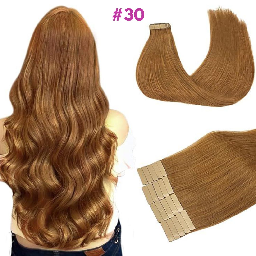 18" Russian Remy Human Hair Tape-In Extensions 100g 40 Pieces