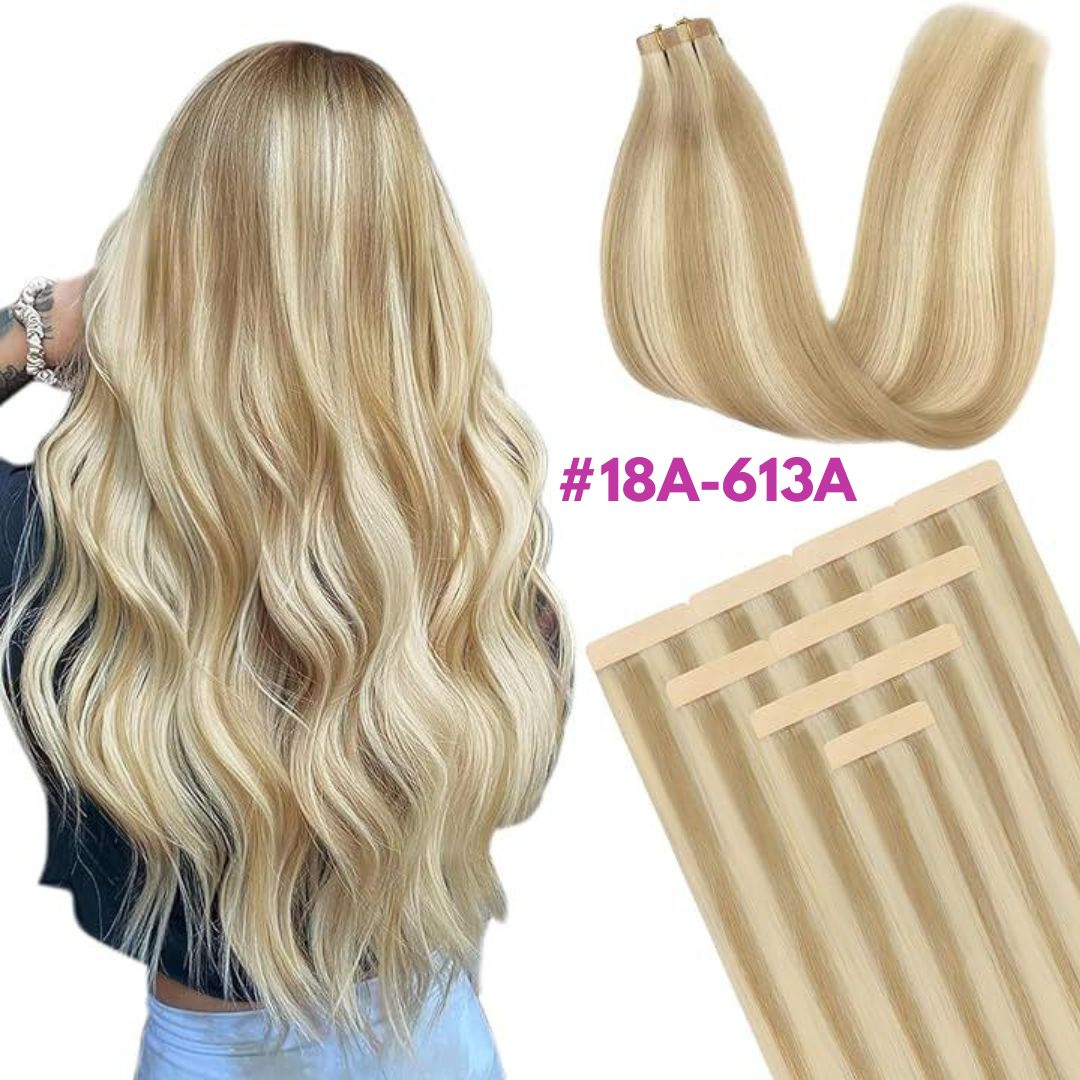 DULGE Russian Remy Tape-In Human Hair Extensions | 100g