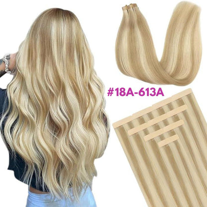 DULGE Russian Remy Tape-In Human Hair Extensions | 100g