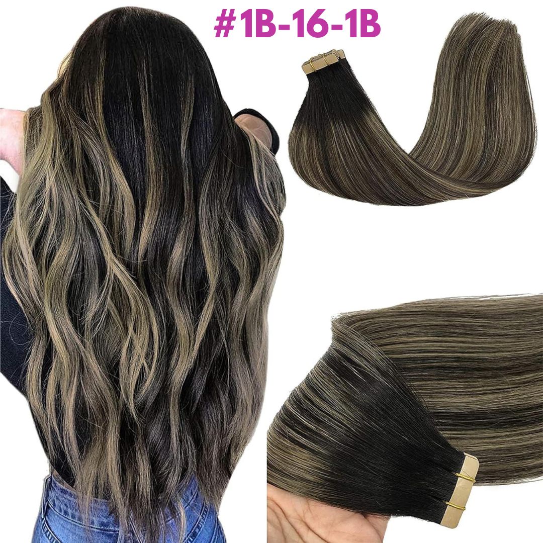 DULGE Russian Remy Tape-In Human Hair Extensions | 100g