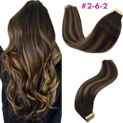 DULGE Russian Remy Tape-In Human Hair Extensions | 100g