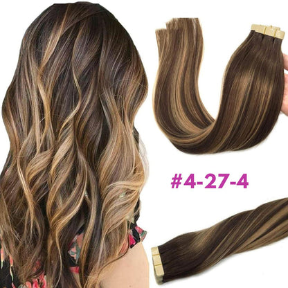 DULGE Russian Remy Tape-In Human Hair Extensions | 100g