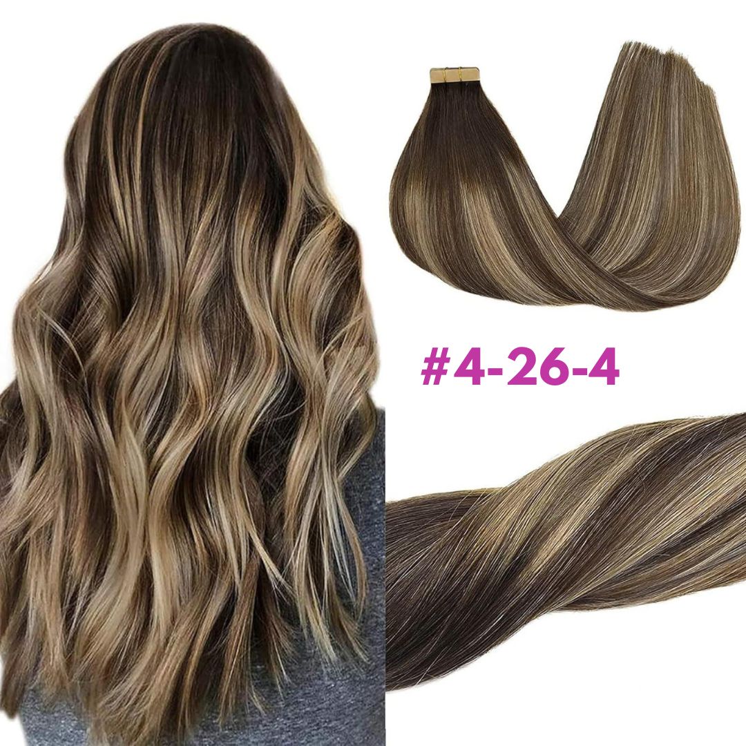 DULGE Russian Remy Tape-In Human Hair Extensions | 100g