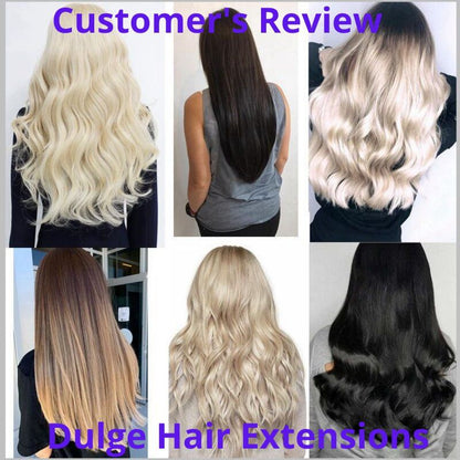 #60 Platinum Blonde 20" Full Head Clip In Human Hair Extension - dulgehairextensions.com.au