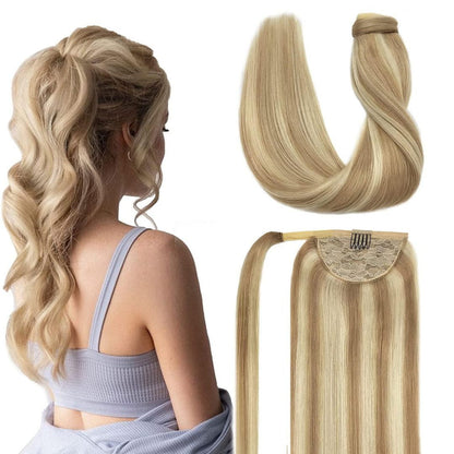 DULGE 24" European Remy Human Hair Ponytails