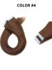 #4 Chocolate Brown 24" Premium Quality European Remy Human Hair Tape In Extension